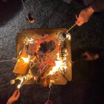 多摩大学初、焚火イベント開催